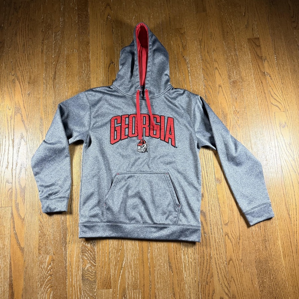 Georgia Bulldogs Sweatshirt Hoodie Mens Medium Gray‎ NCAA Football Champion